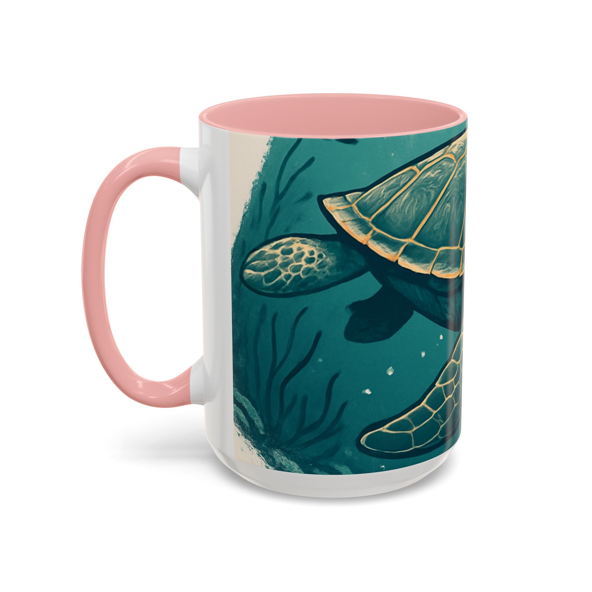 Tropical Turtle Accent Coffee Mug