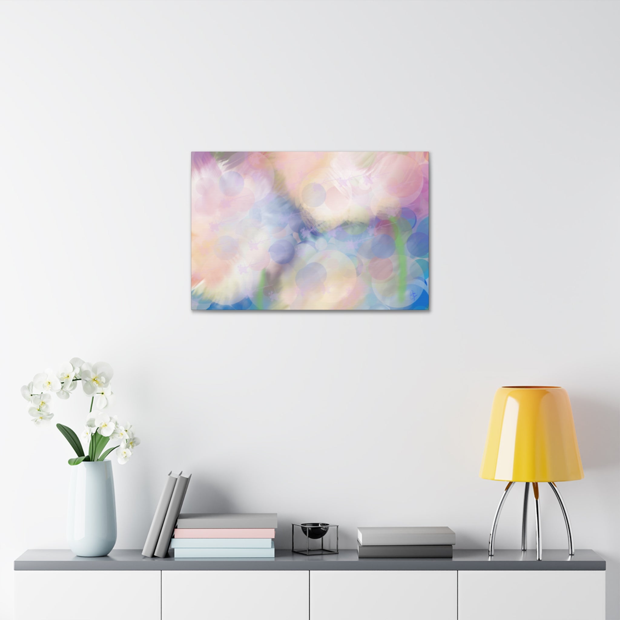 Pastel Abstract Canvas Print — Dreamy Bokeh Wall Art (Stretched 1.5")