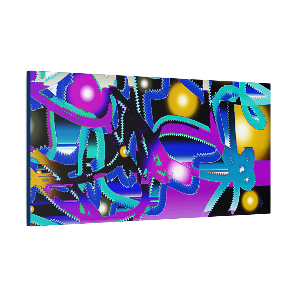Contemporary City Lights Matte Canvas Wall Art — Stretched 1.25"
