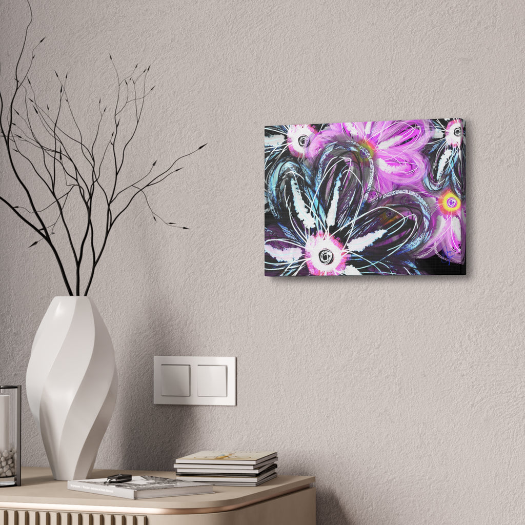 Floral Neon Abstract Canvas