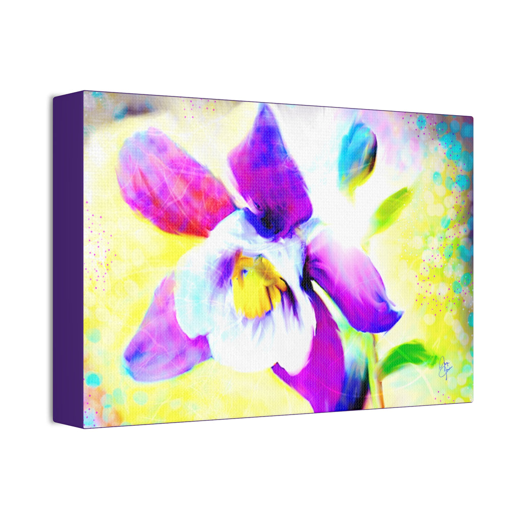 Purple Orchid Canvas Wall Art - Vibrant Floral Stretched Canvas