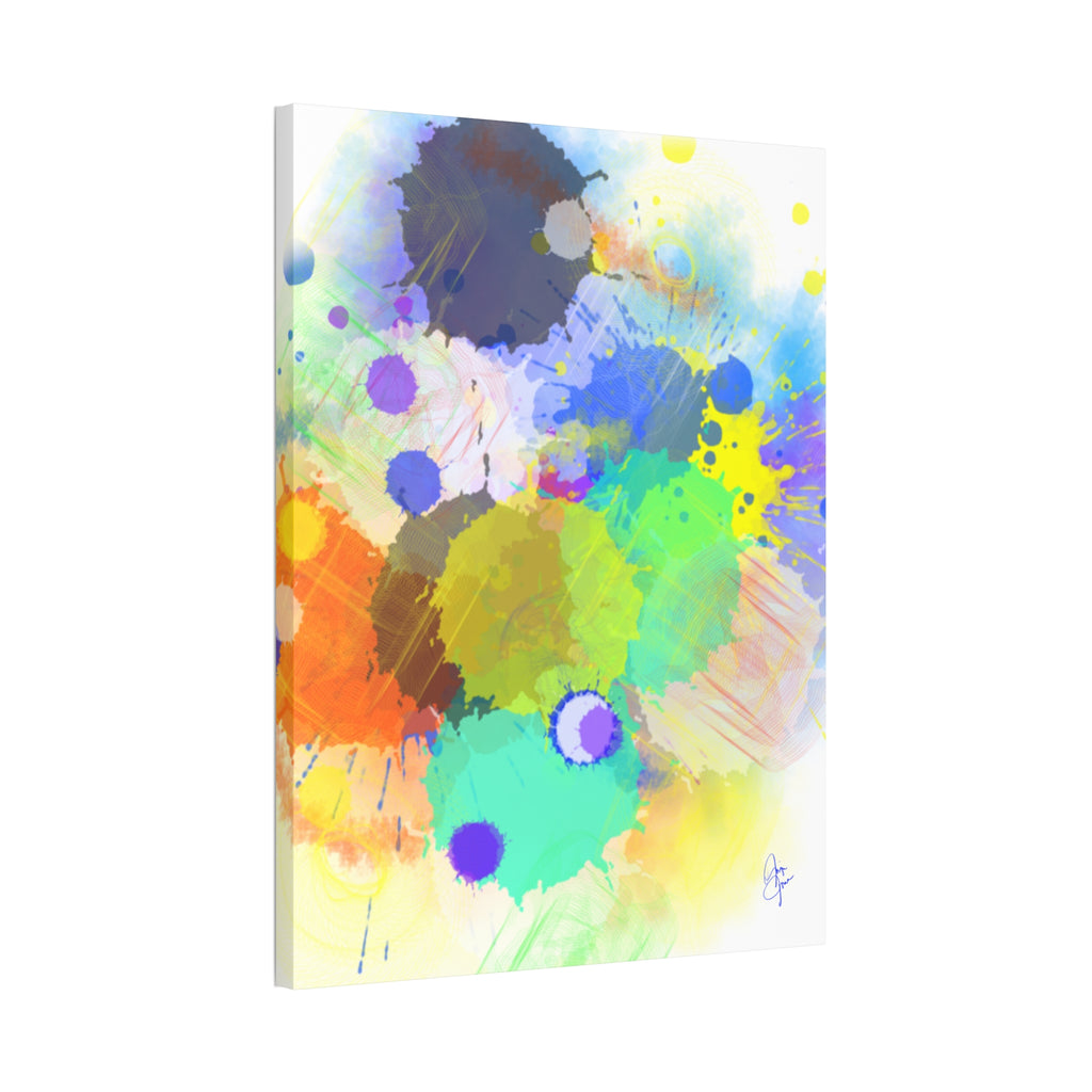 Abstract Color Splash Canvas Print — Stretched 1.5"