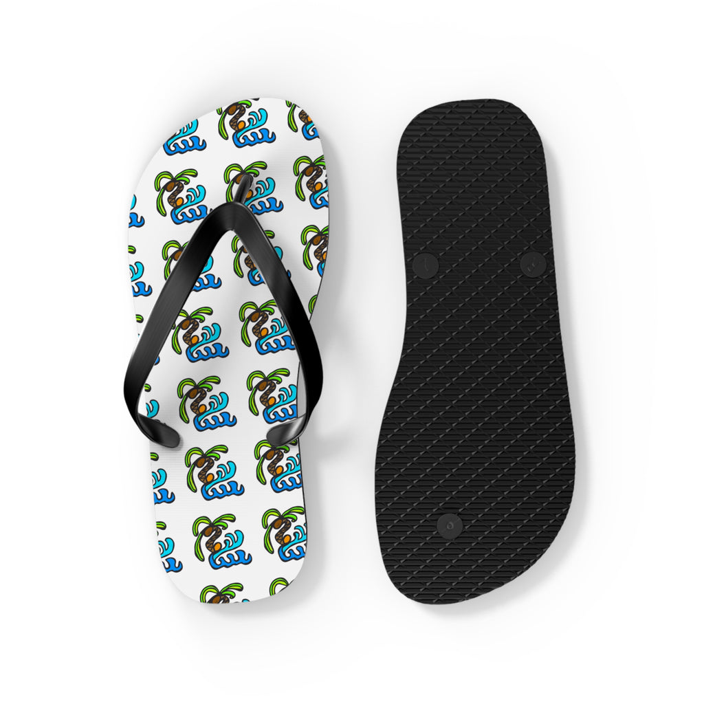 Flip Flops — Tropical Palm Tree Pattern Beach Sandals