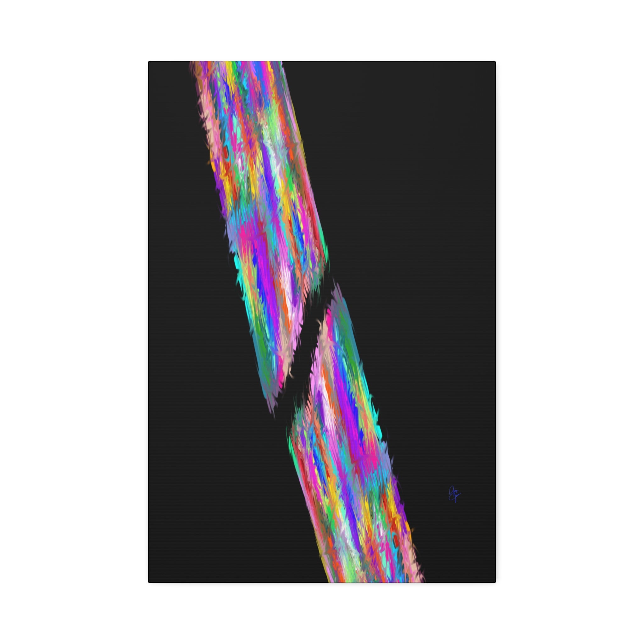 Abstract Rainbow Streak Canvas