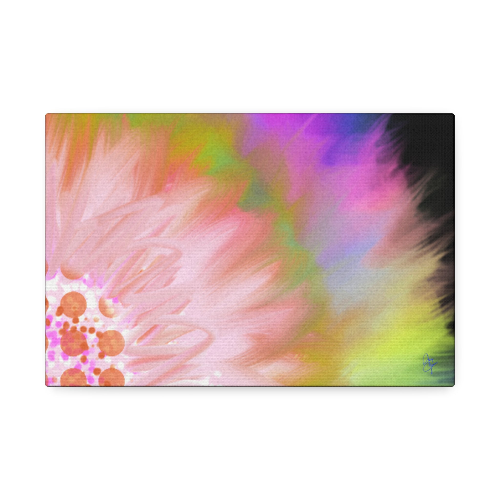 Abstract Floral Burst Canvas Stretched 1.5" — Colorful Sunflower Wall Art