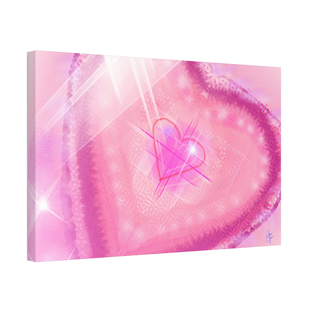Pink Heart Canvas Wall Art — Romantic Valentine’s Decor