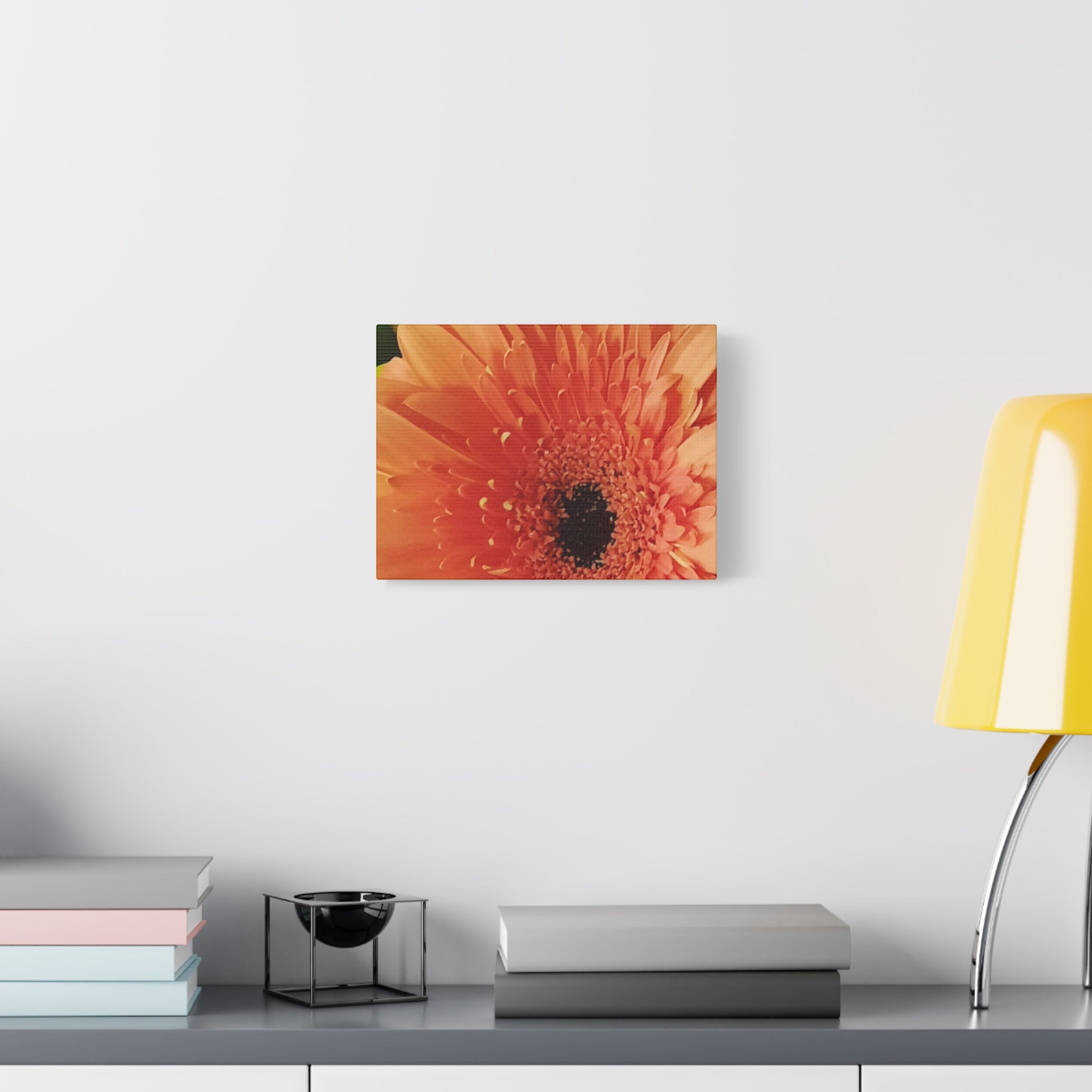 Orange Gerbera Canvas Wall Art — Matte Stretched Floral Print
