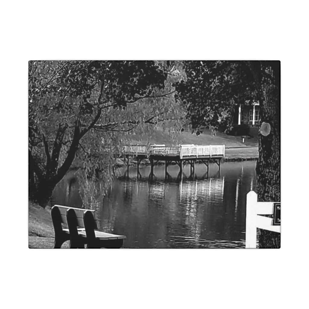 Black and White Canvas Wall Art - Tranquil Landscape Decor
