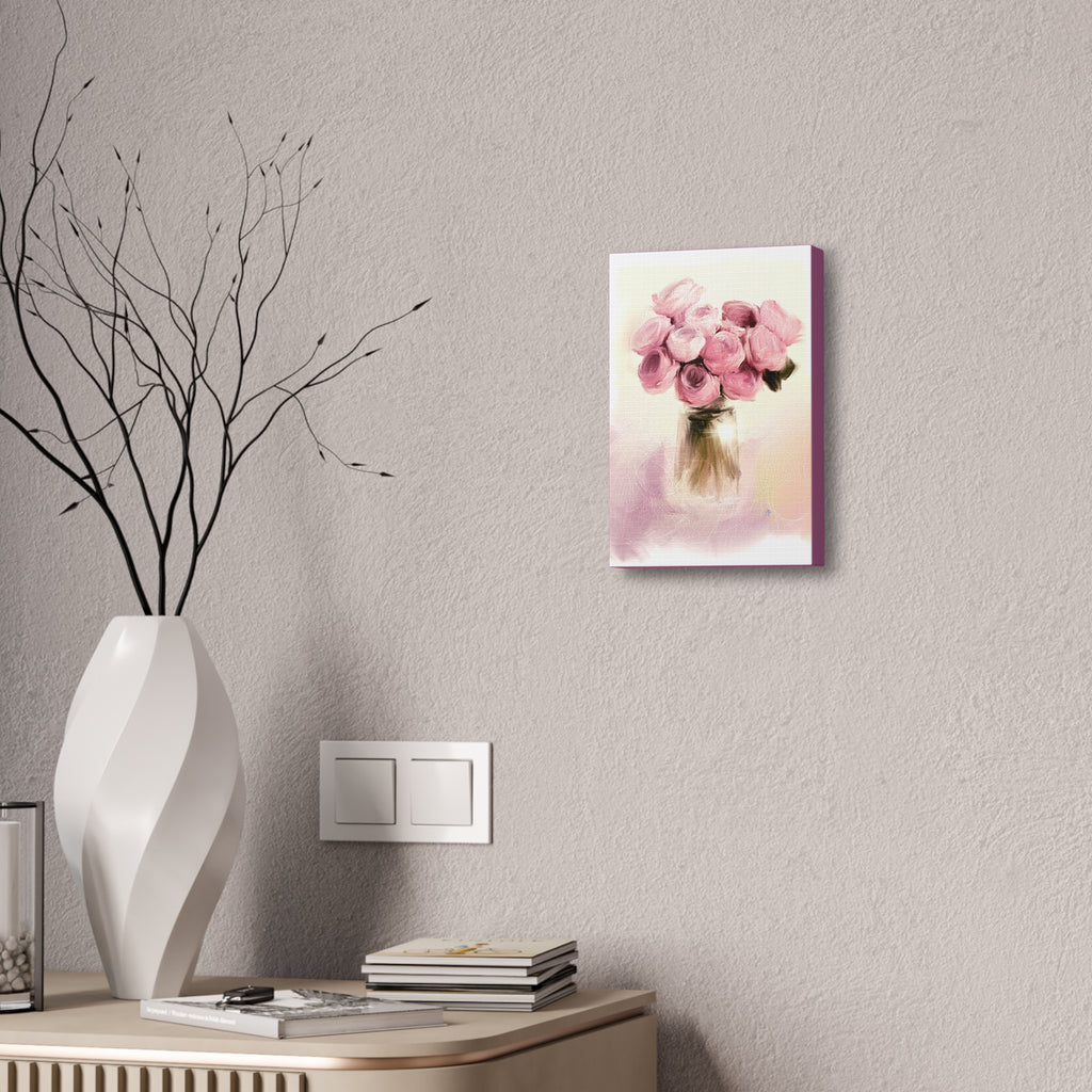 Canvas Stretched, 1.5'' Pink Roses