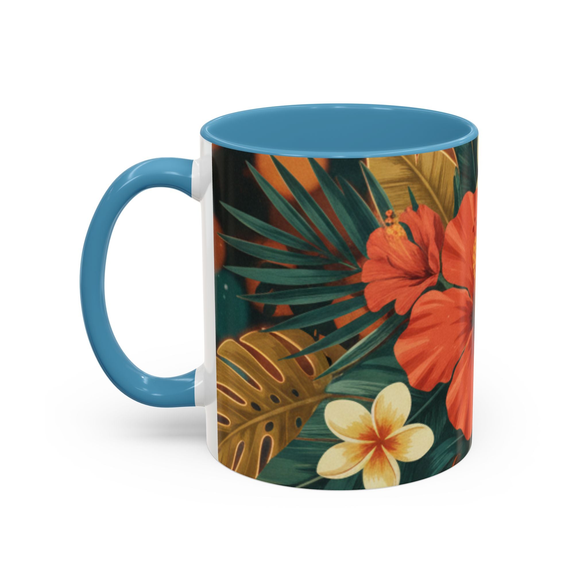 Hibiscus Tropical Coffee Mug — Floral Island Accent Mug (11/15 oz)