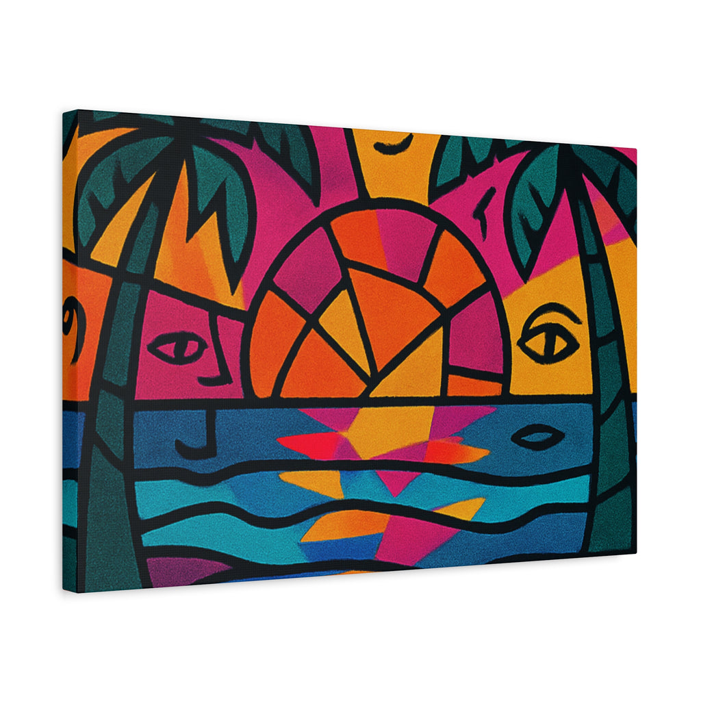Canvas Print - Picasso Inspired Beach Scene