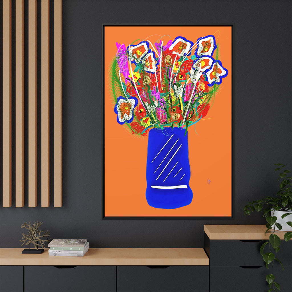 Floral Bouquet Matte Canvas Print — Framed Wall Art