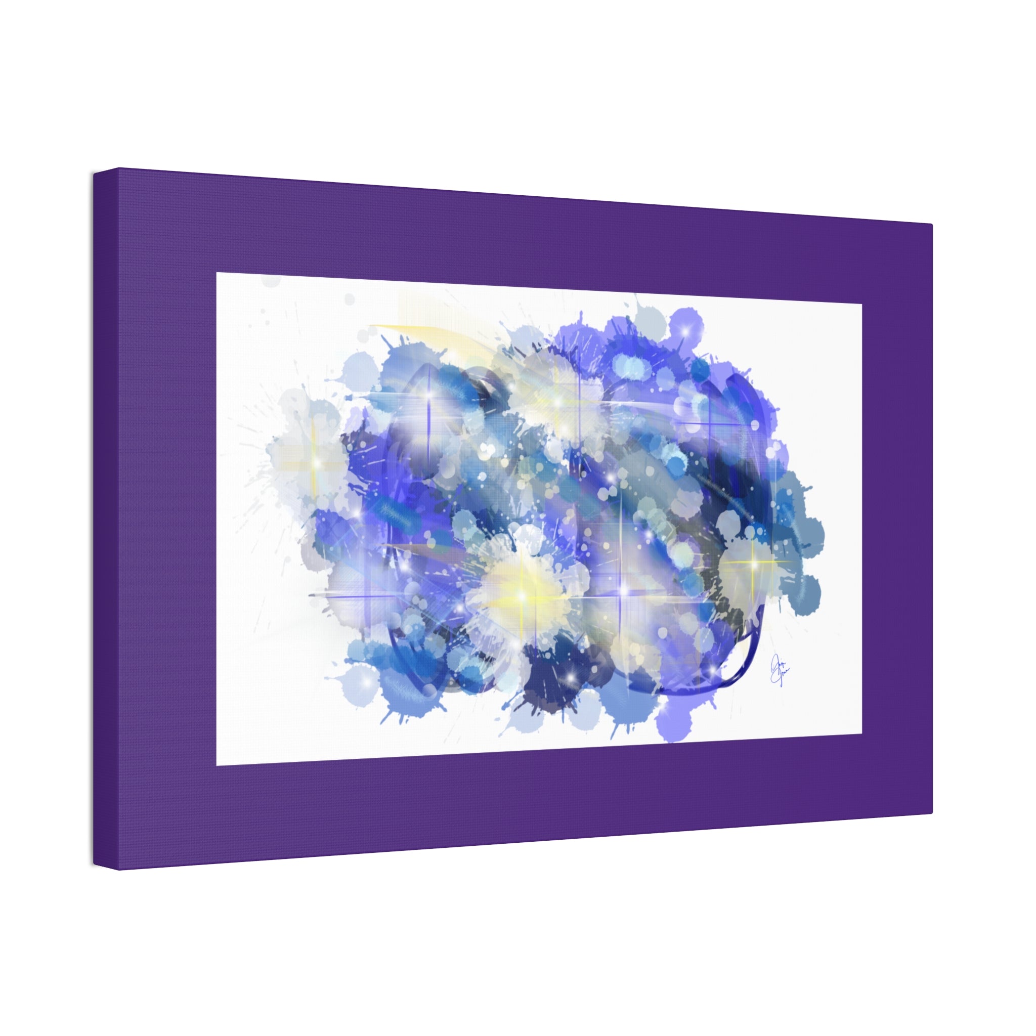 Abstract Blue Galaxy Canvas Print — Stretched 1.5" Wall Art