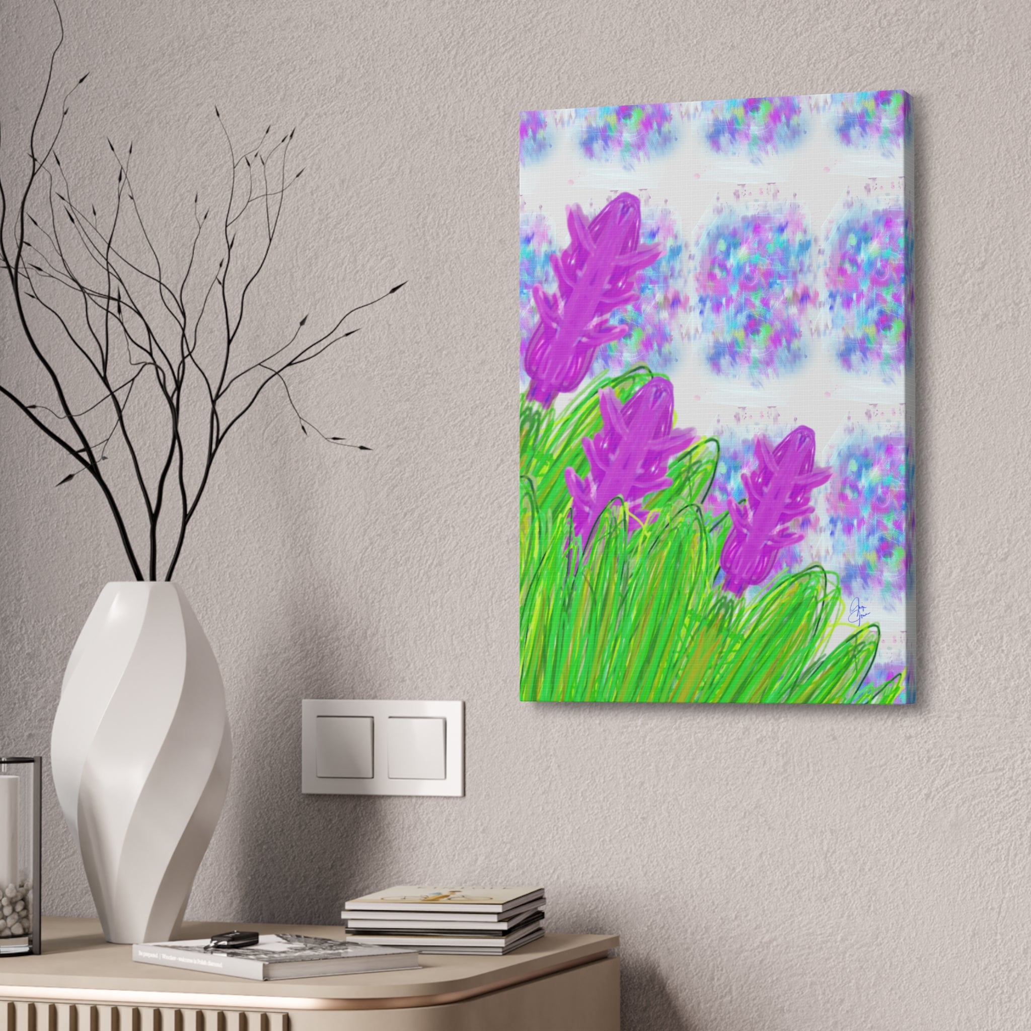 Canvas — Lavender Meadow Stretched Art Print