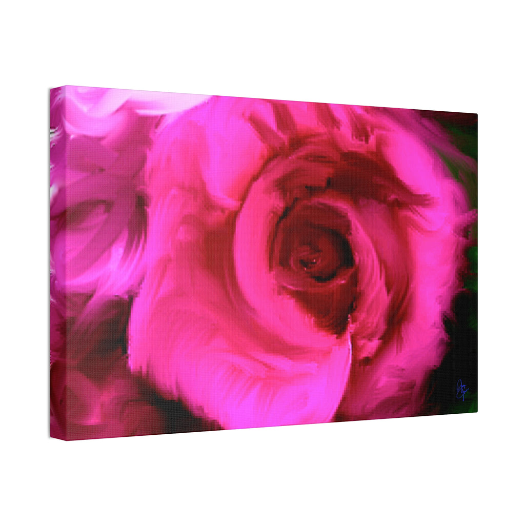 Pink Rose Abstract Canvas Print — Stretched 1.5" Wall Art