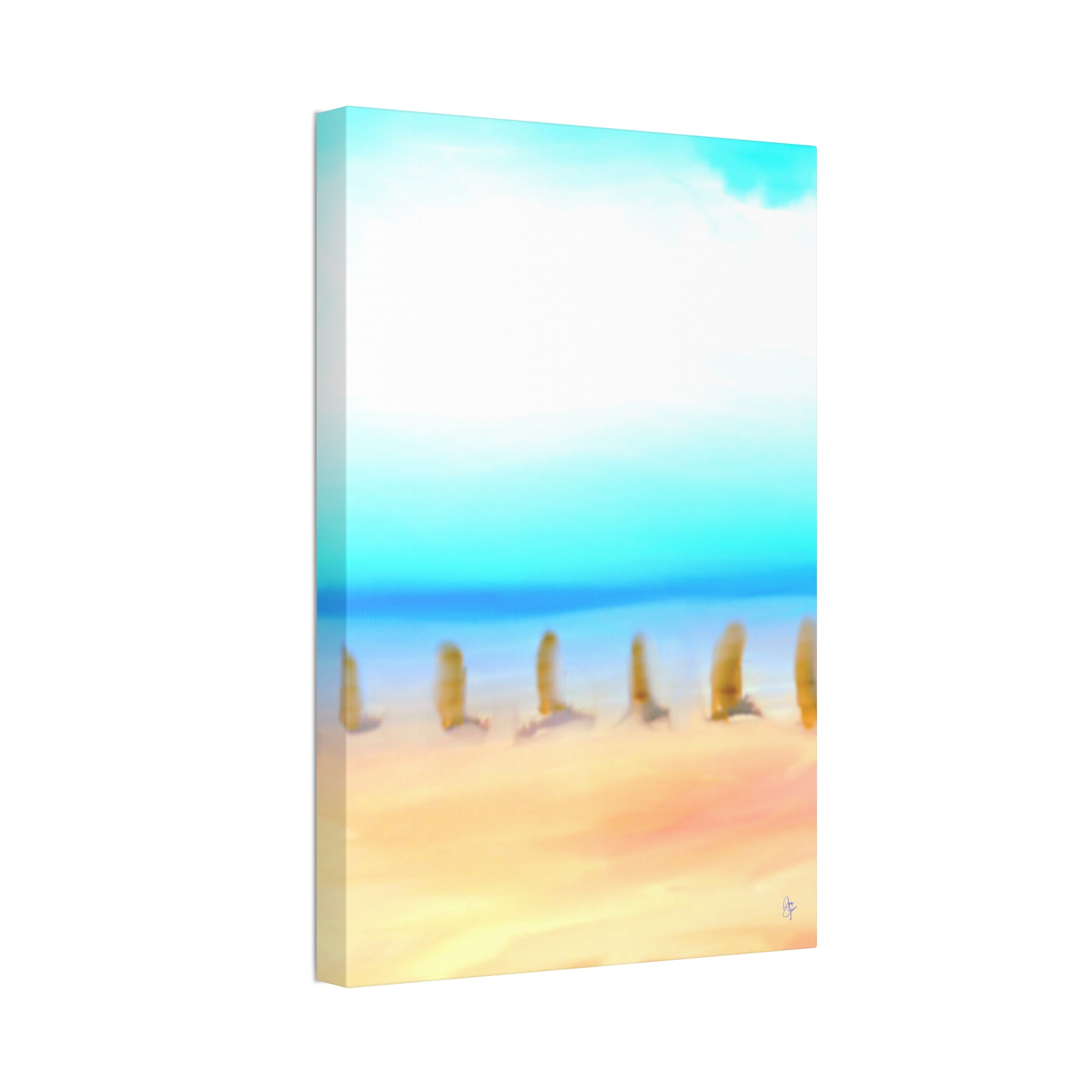 Coastal Sunrise Beach Canvas — Stretched 1.5" Seascape Wall Art
