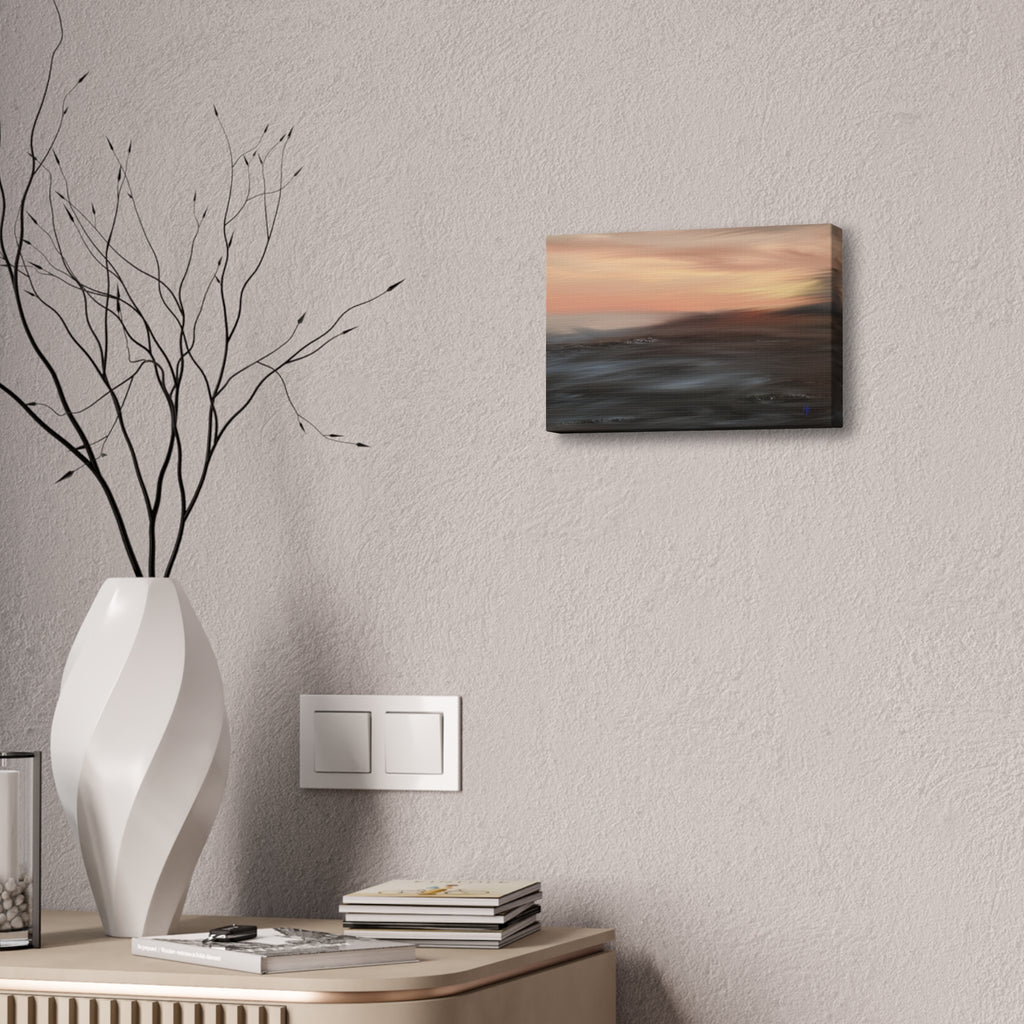 Sunset Blur Seascape Canvas Print — Abstract Coastal Wall Art