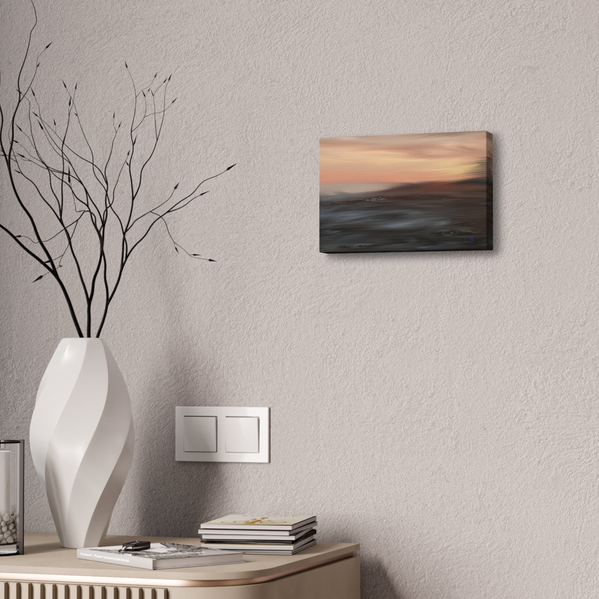 Sunset Blur Seascape Canvas Print — Abstract Coastal Wall Art