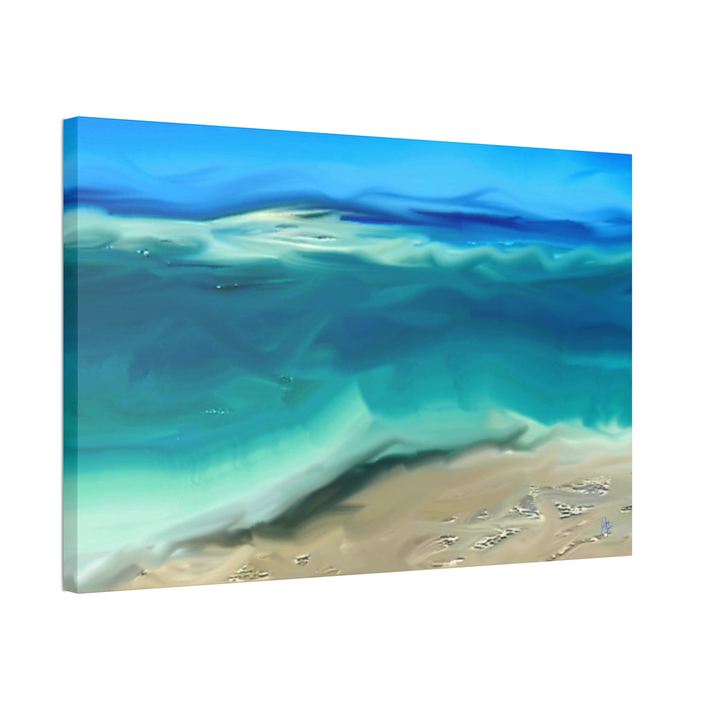 Ocean Waves Canvas Wall Art — Coastal Beach Seascape Canvas Print