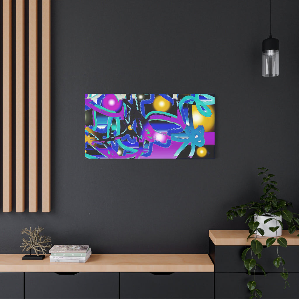 Contemporary City Lights Matte Canvas Wall Art — Stretched 1.25"