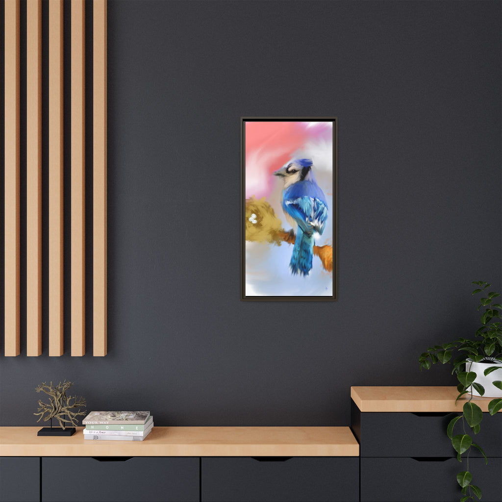 Blue Jay Art Print — Framed Matte Canvas Wall Art
