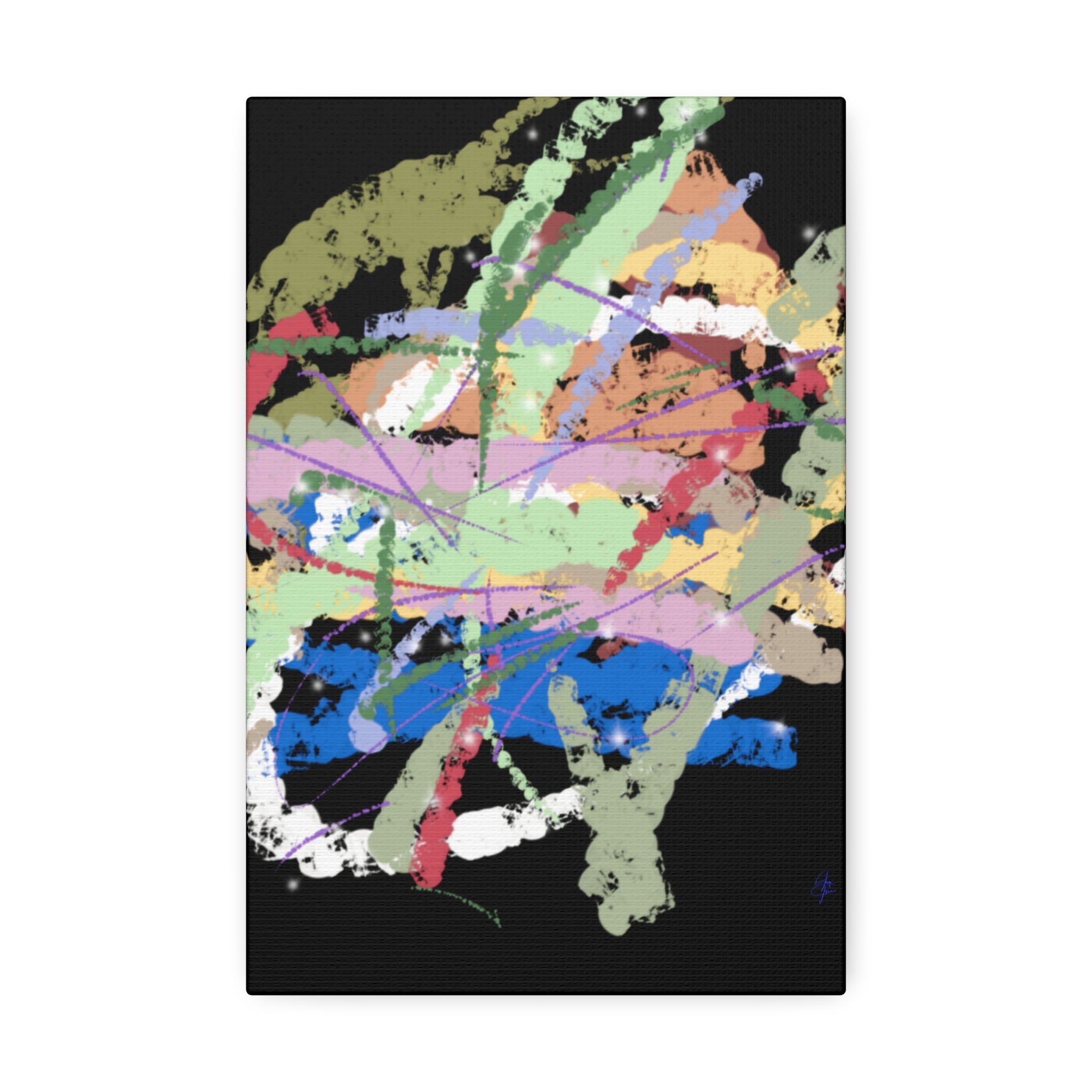 Abstract Color Splash Canvas Print — Vibrant Modern Wall Art (Stretched 1.5")