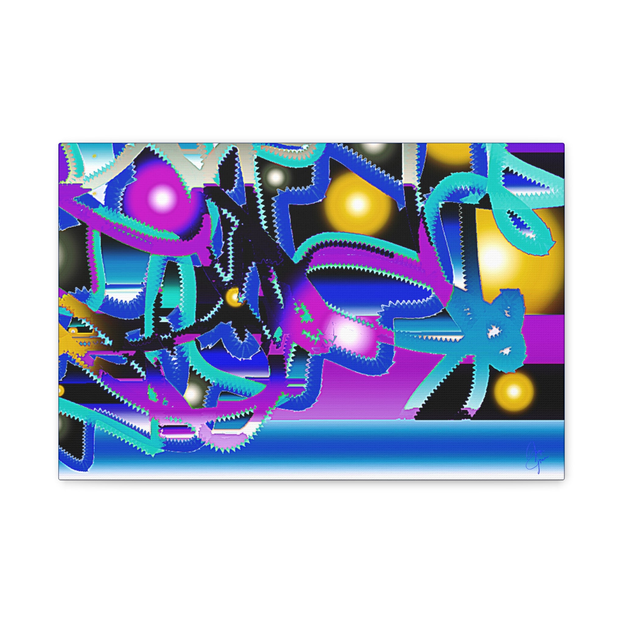 Contemporary City Lights Matte Canvas Wall Art — Stretched 1.25"