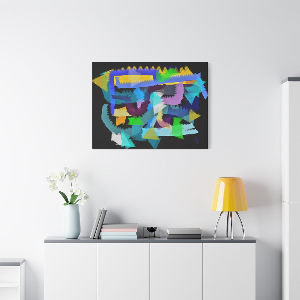 Abstract Color Burst Canvas Print — Vibrant Geometric Wall Art