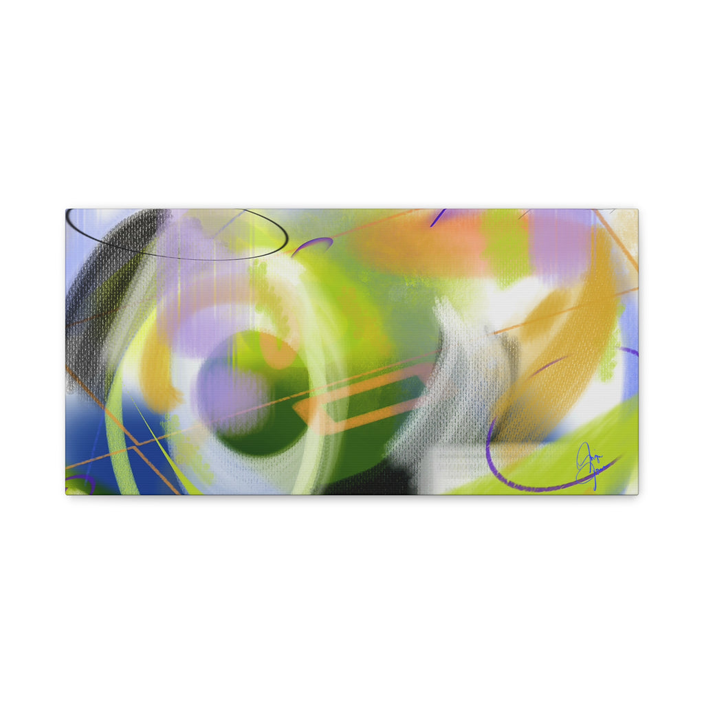 Abstract Color Swirl Matte Canvas Print — Modern Stretched Wall Art