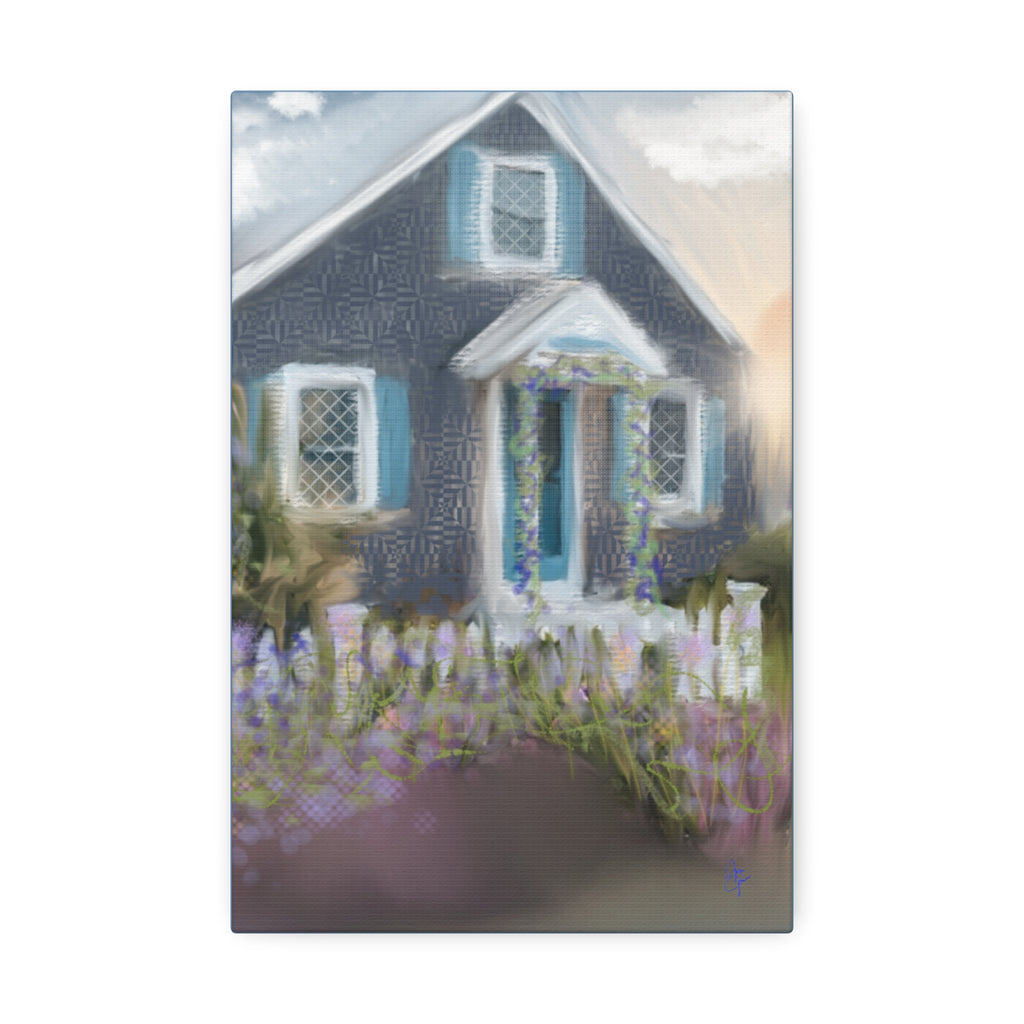 Coastal Cottage Garden Canvas Print — Stretched 1.5" Wall Art