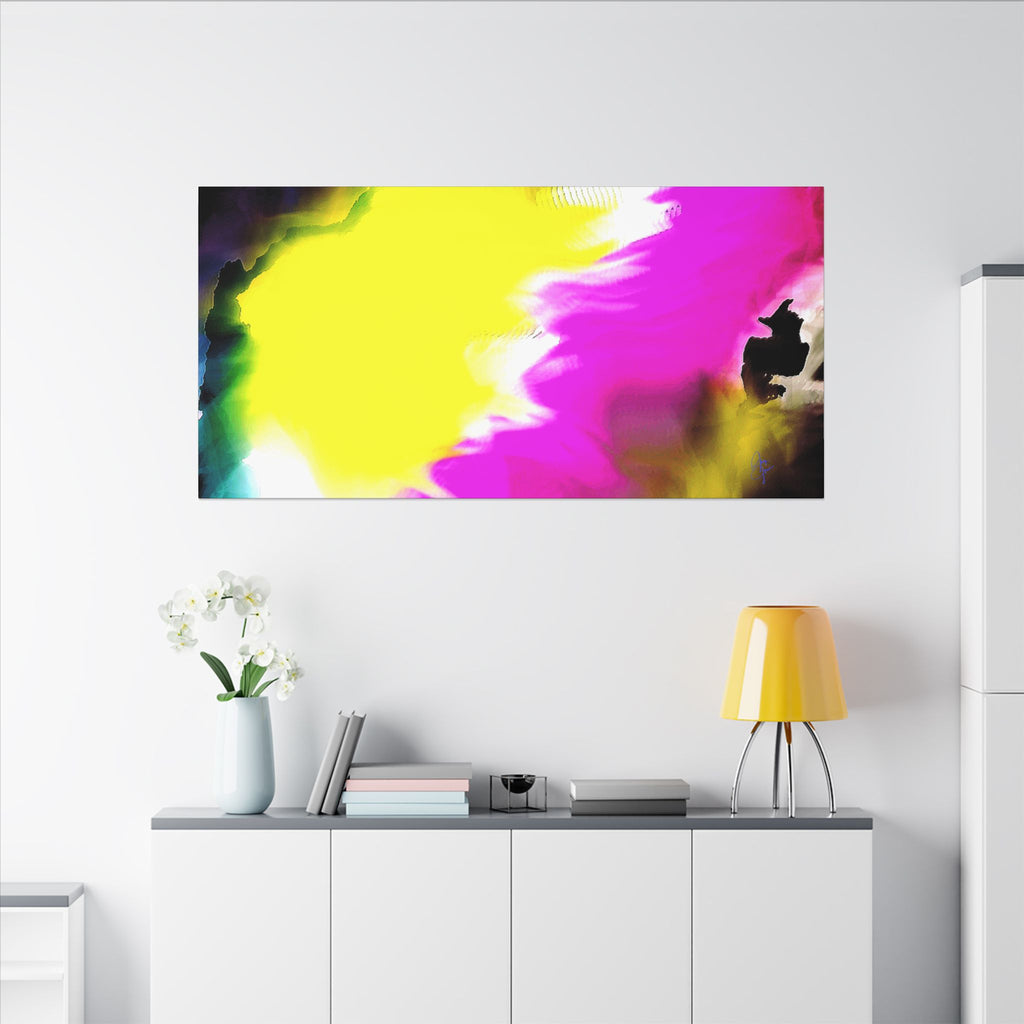 Abstract Color Splash Matte Canvas Wall Art