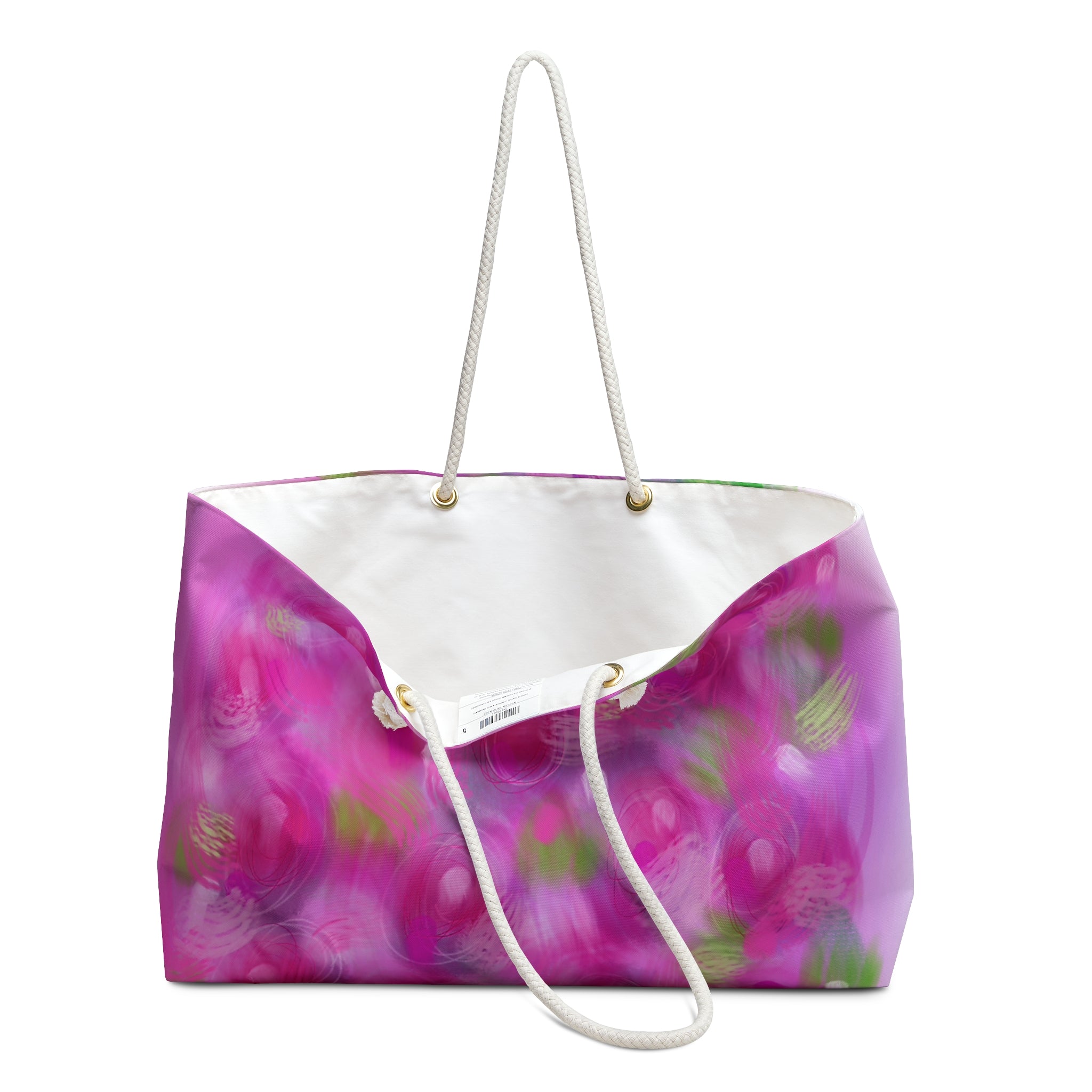 Pink Floral Weekender Bag — Blurred Rose Travel Tote