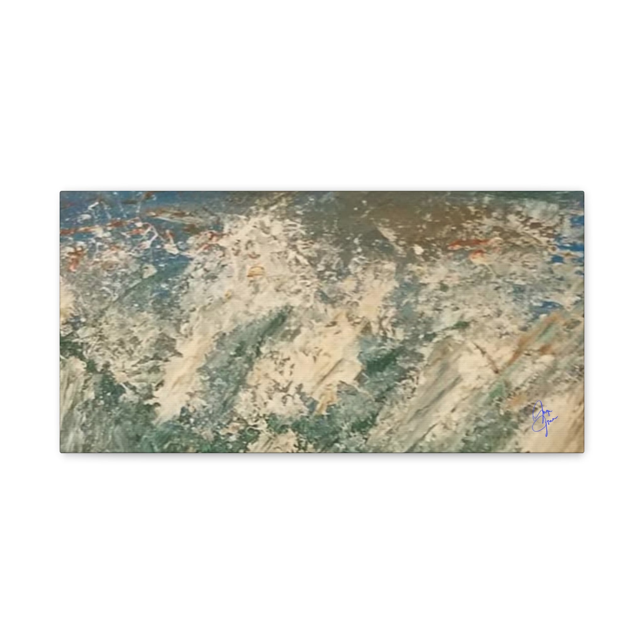 Abstract Ocean Wave Canvas Print — Matte Stretched 1.25"