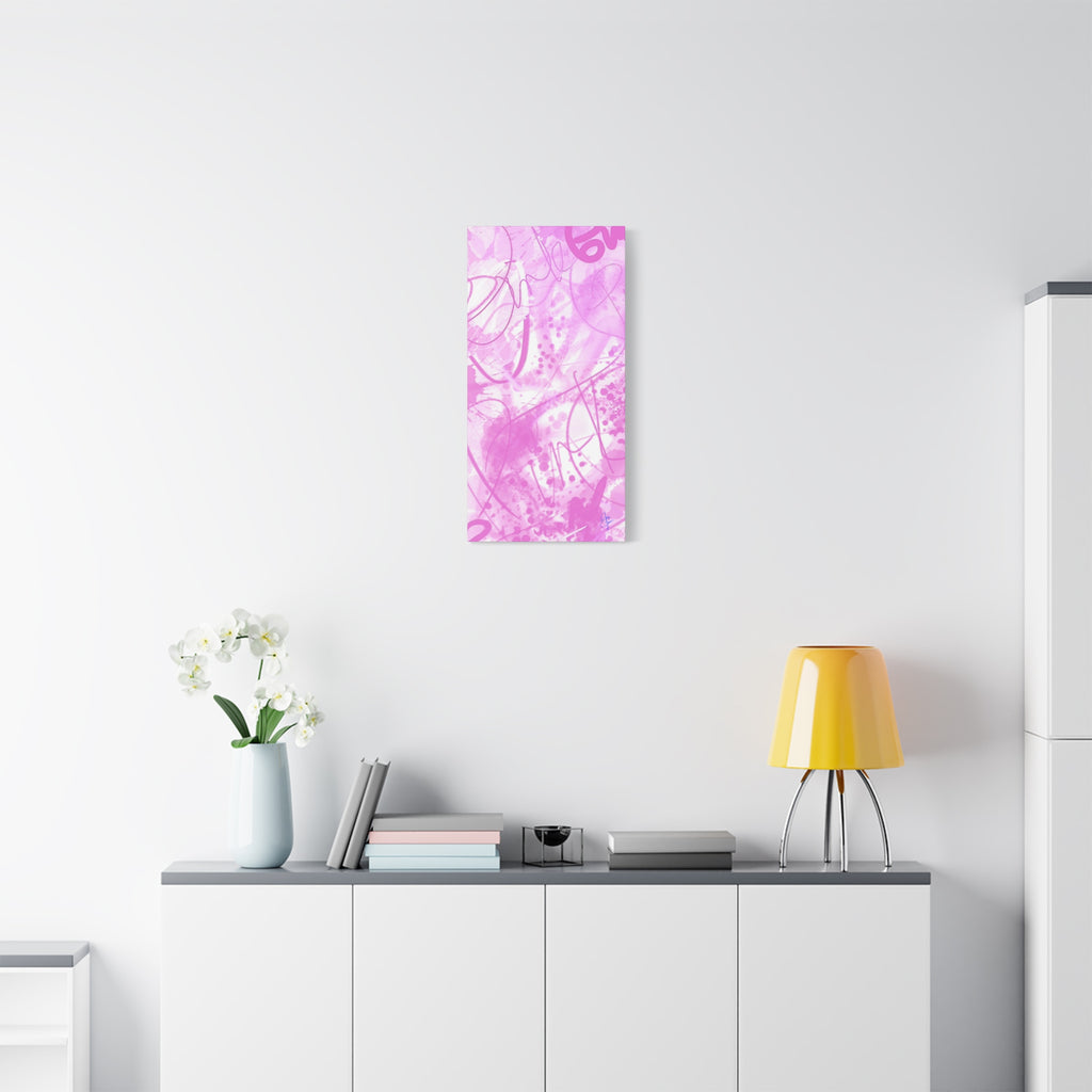 Pink Abstract Graffiti Matte Canvas