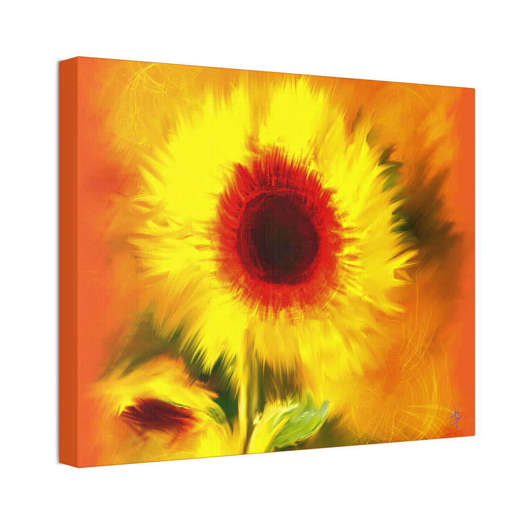 Sunflower Canvas Print – Bright Yellow Floral Wall Art (Stretched 1.5")