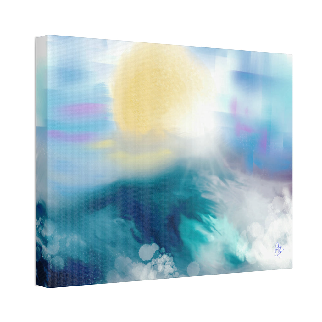 Ocean Sunrise Abstract Canvas Print — Stretched 1.5"
