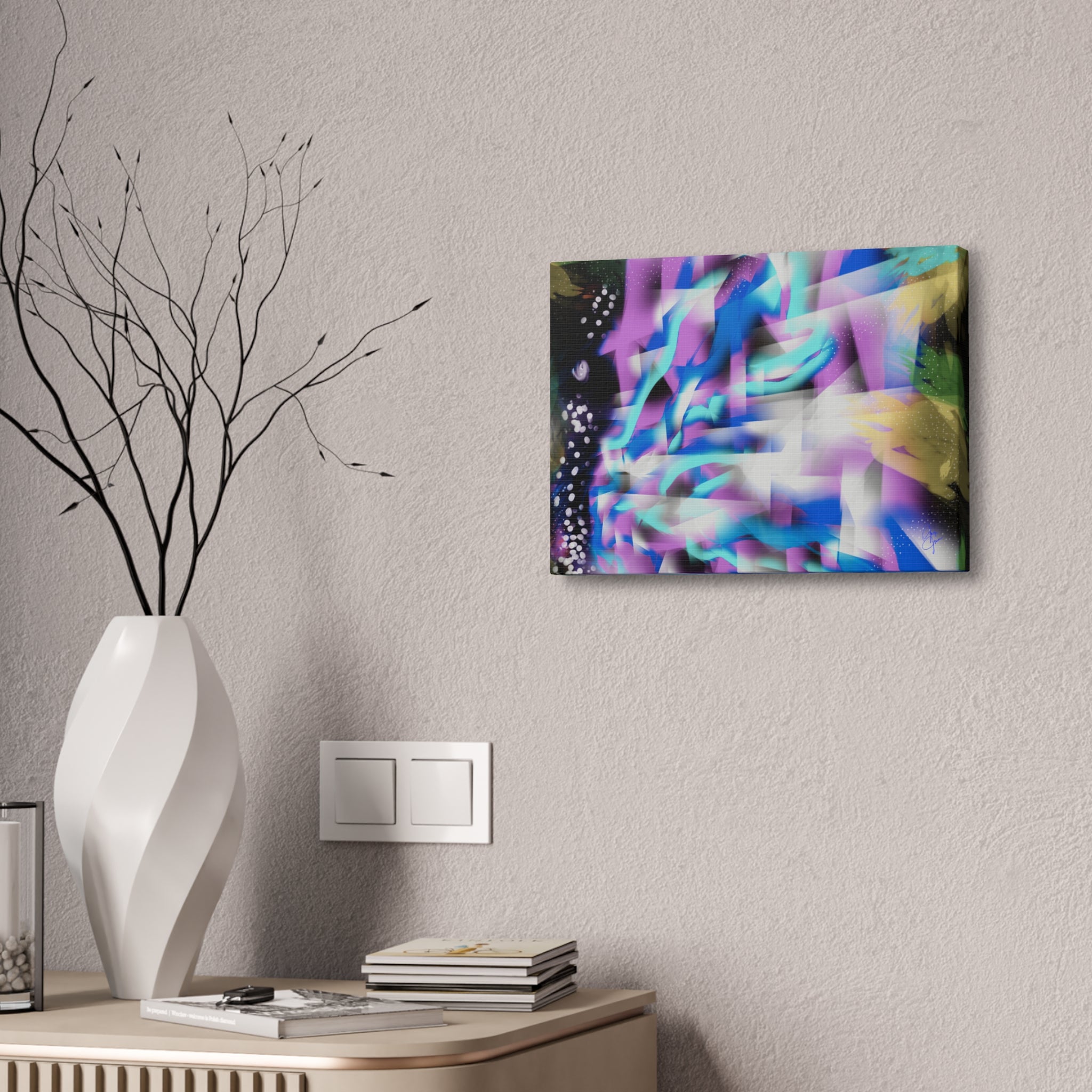 Geometric Butterfly Canvas Stretched 1.5"