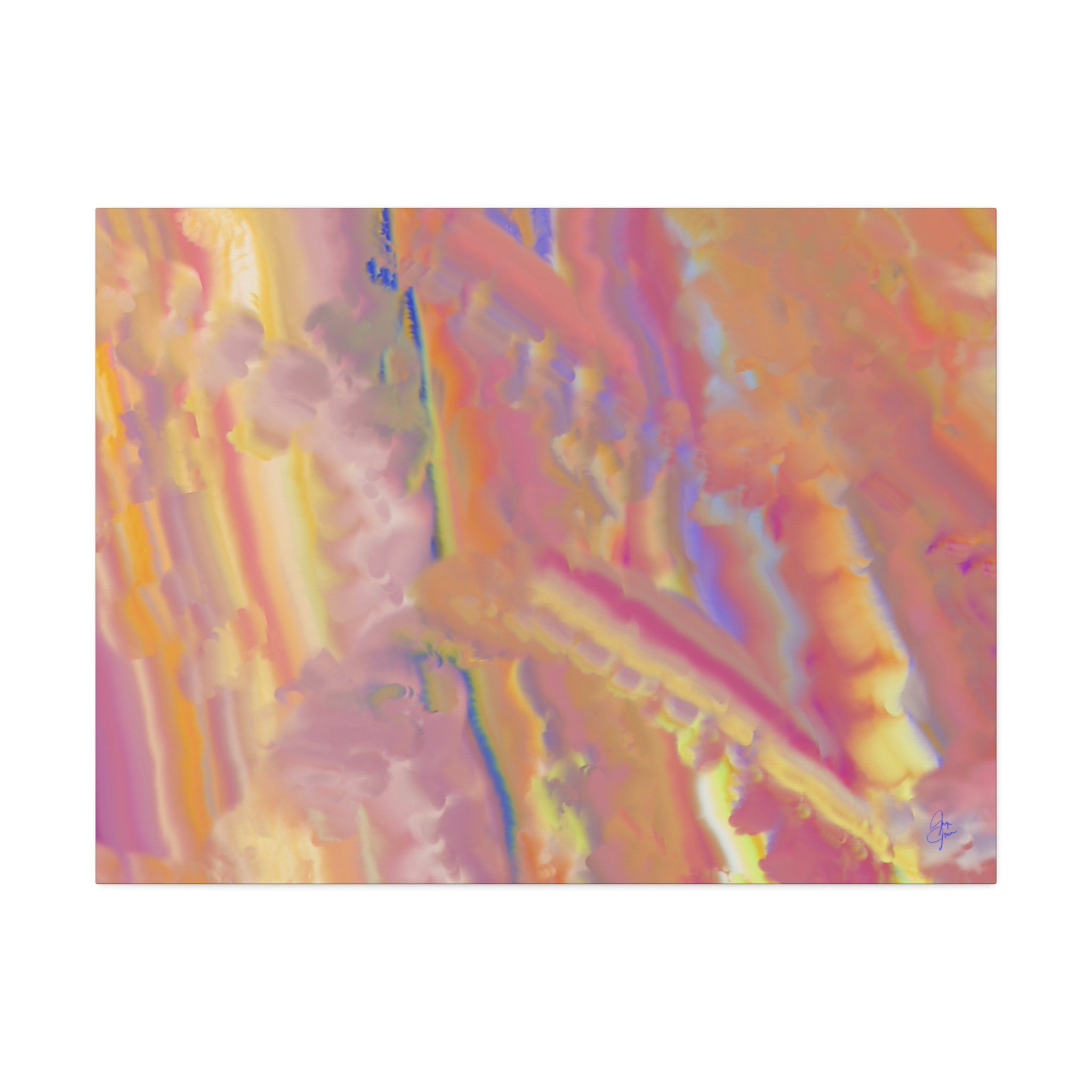 Abstract Sunset Hues Canvas — 1.5" Stretched Wall Art