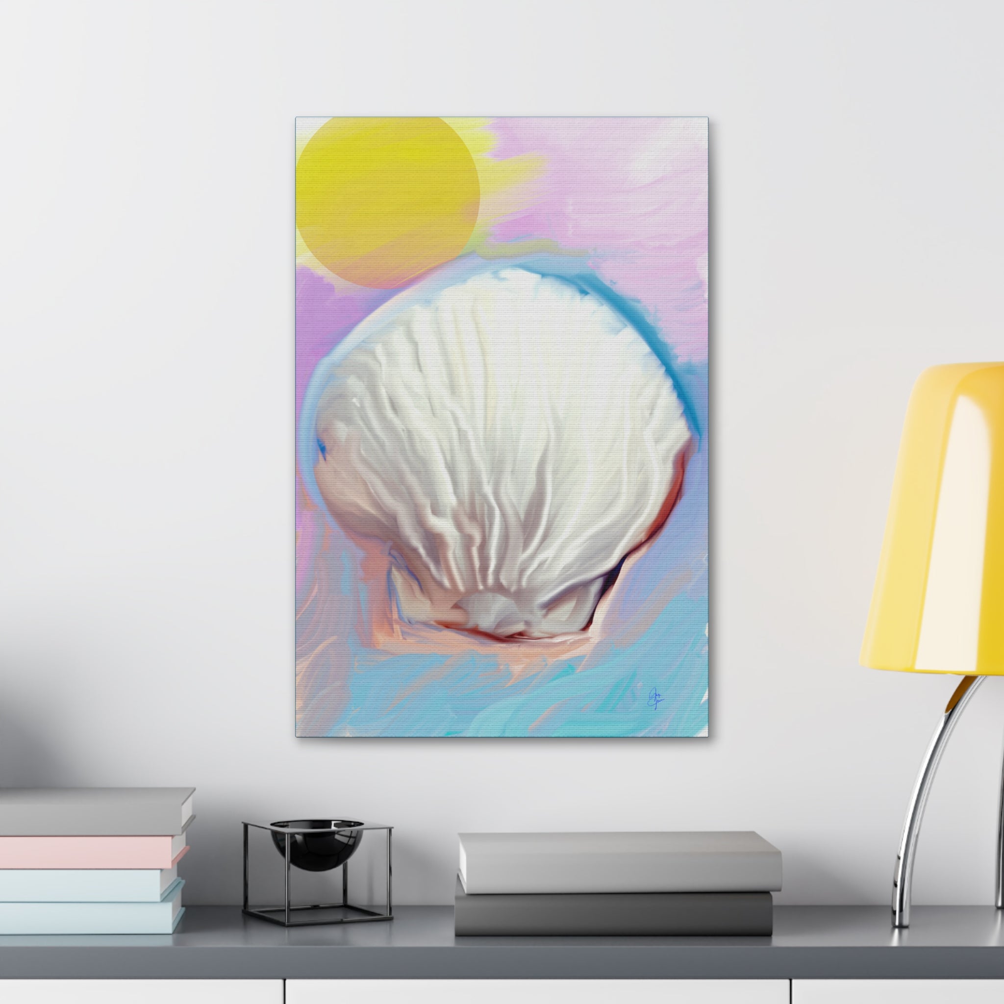 Seashell Dream Canvas Stretch — Pastel Beach Wall Art (1.5" Stretched)