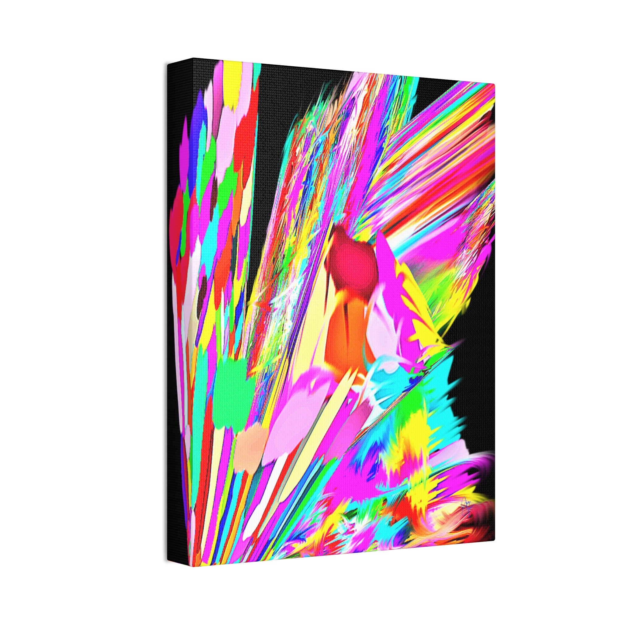 Abstract Neon Burst Canvas Print — Vibrant Pop Art Wall Decor