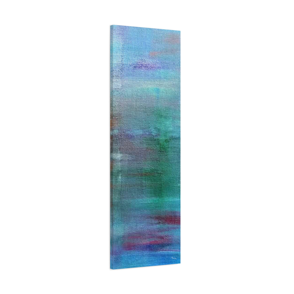 Abstract Blue-Green Matte Canvas Print – Stretched 1.25" Wall Art