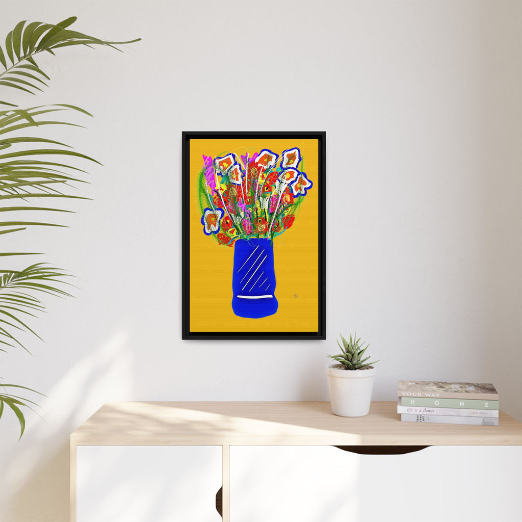 Floral Bouquet Matte Canvas Print — Framed Wall Art