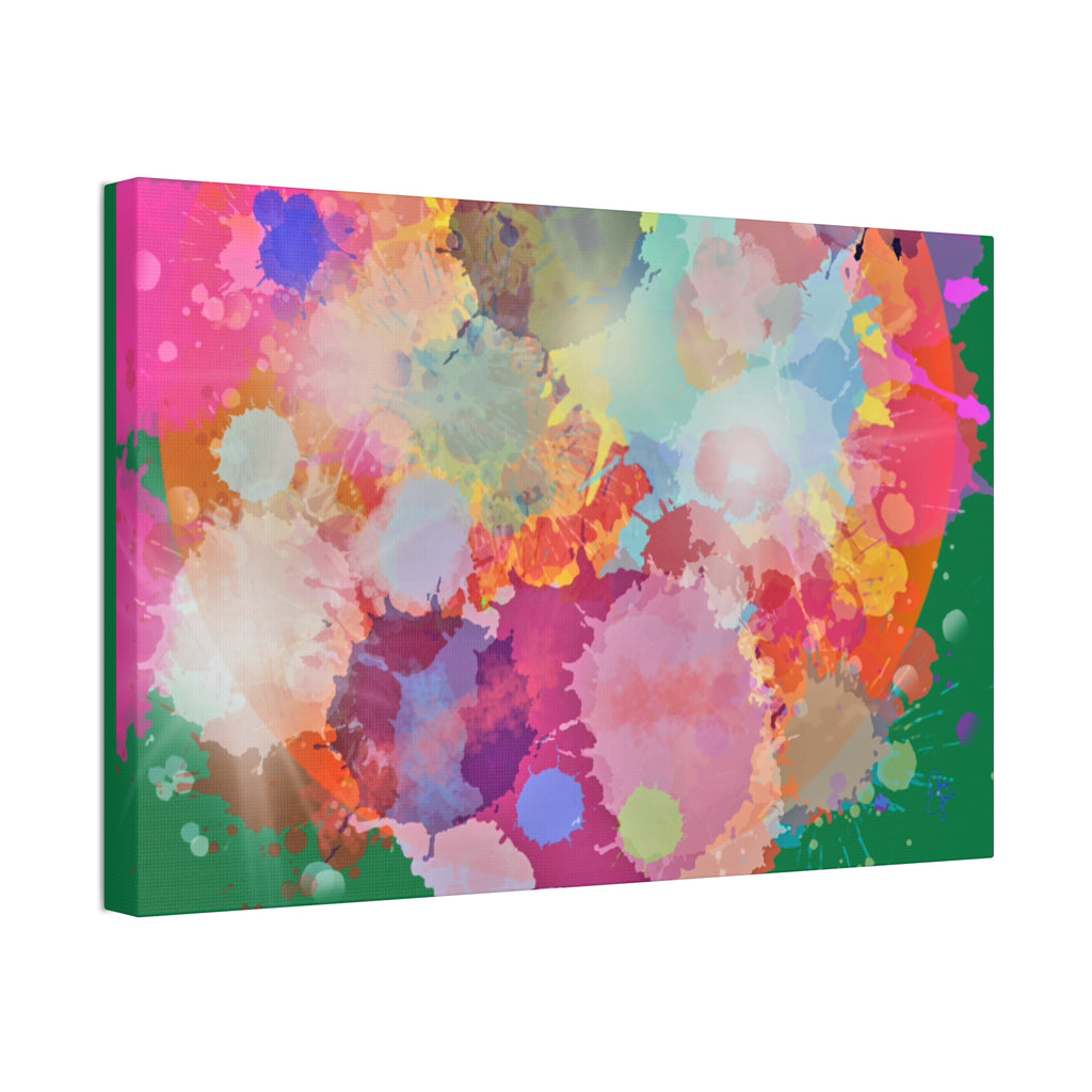 Abstract Color Splash Canvas Print — Vibrant Watercolor Ink Splash Wall Art