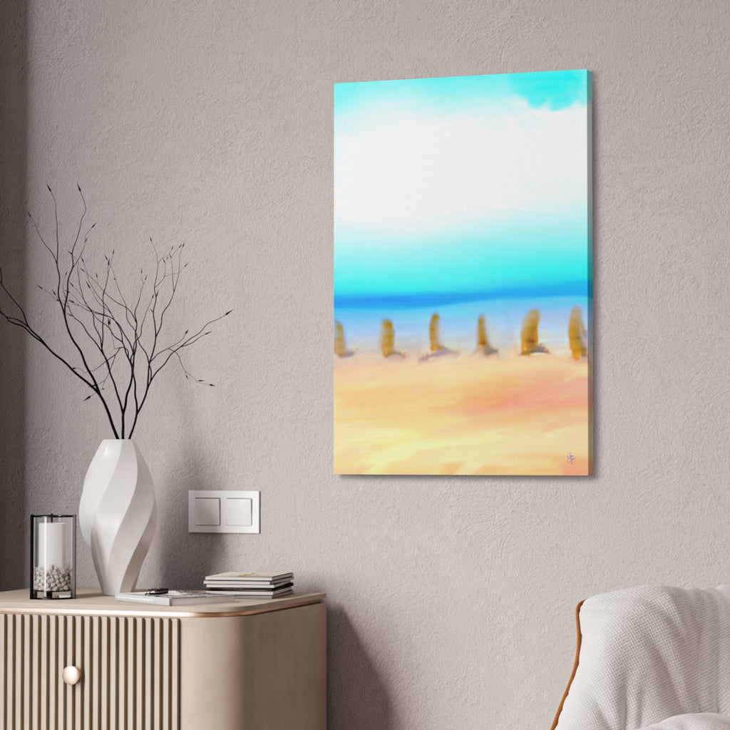 Coastal Sunrise Beach Canvas — Stretched 1.5" Seascape Wall Art