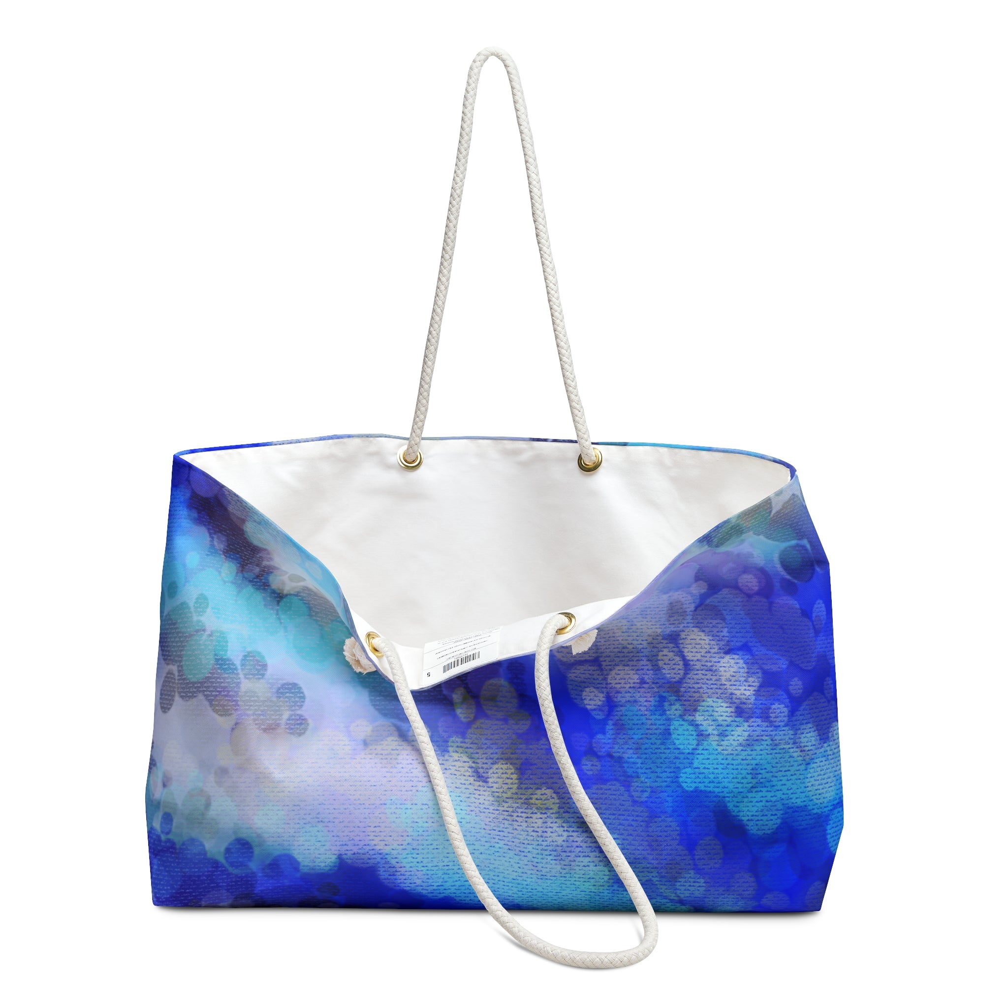 Blue Bokeh Weekender Bag — Abstract Ocean Travel Tote