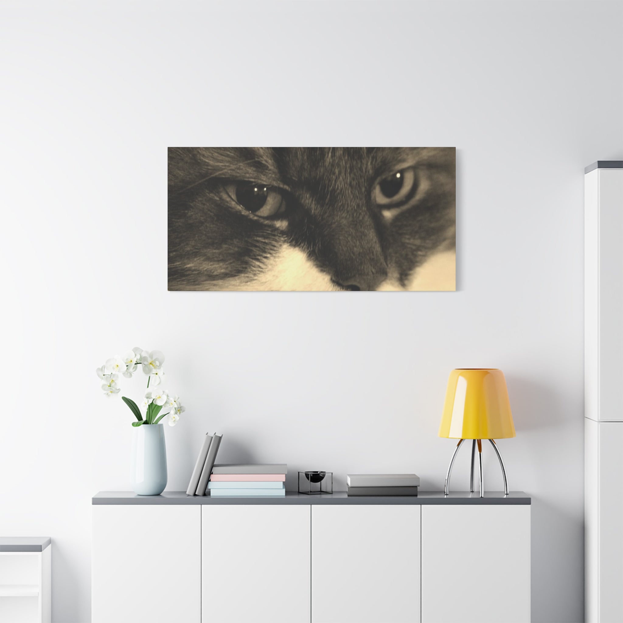 Cat Portrait Matte Canvas Wall Art
