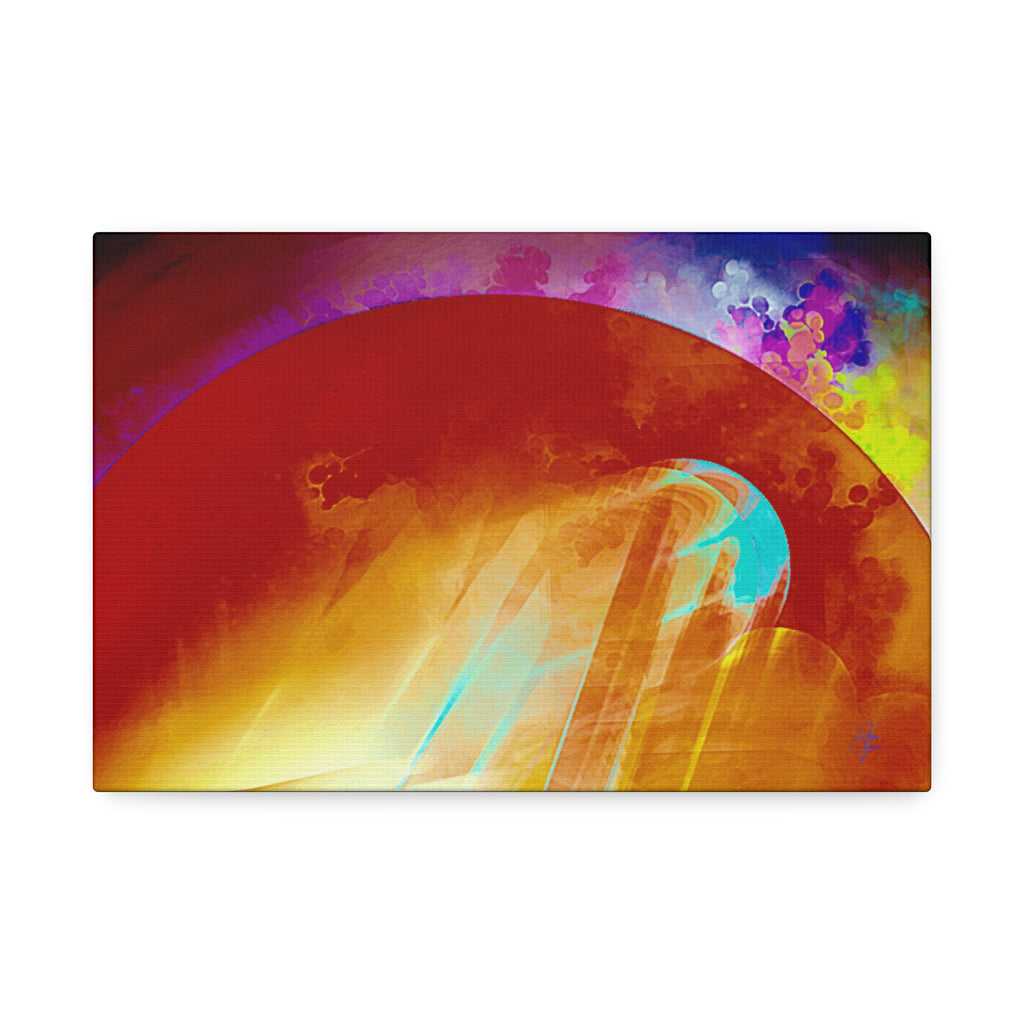 Abstract Solar Burst Canvas Print — Vibrant Colorful Wall Art