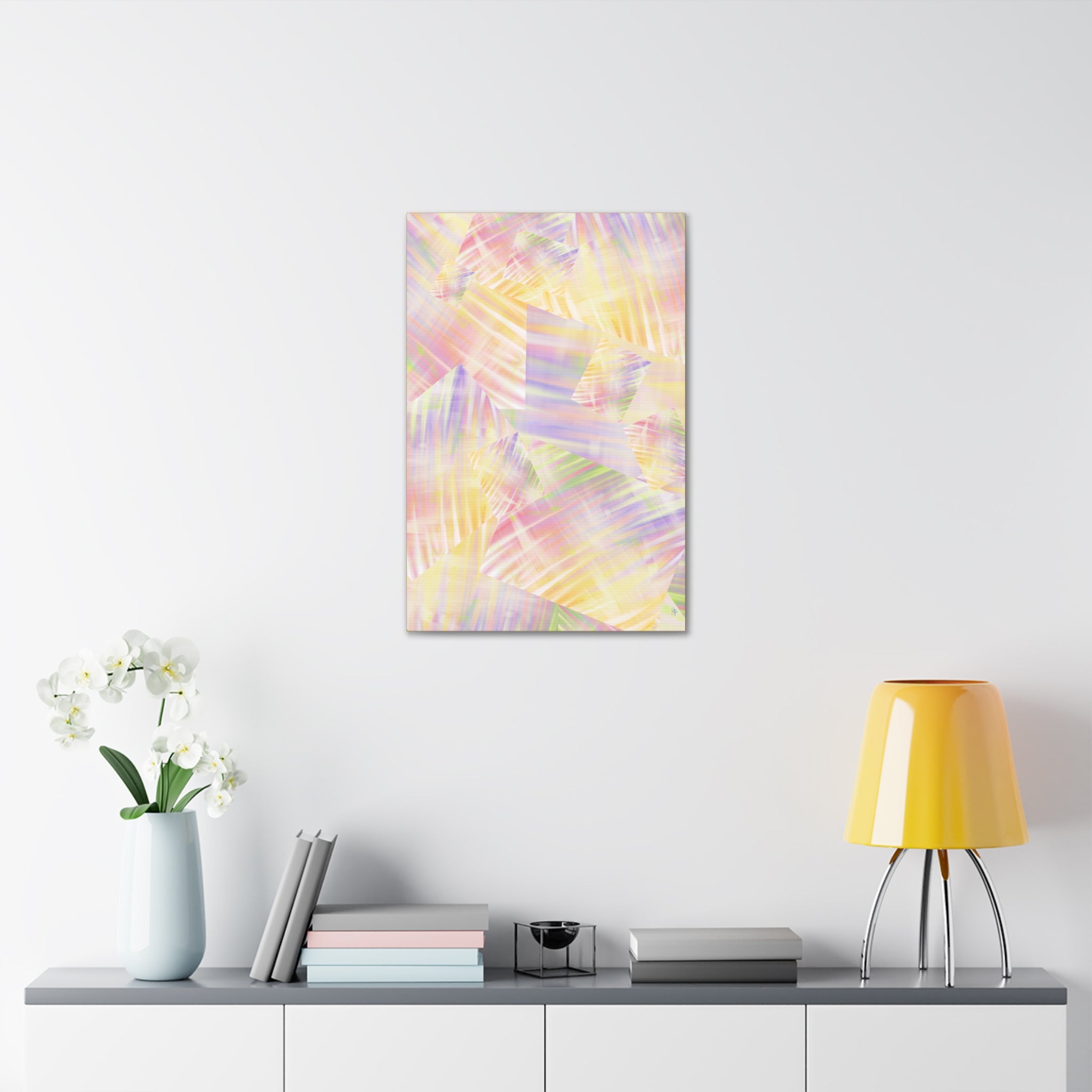 Pastel Abstract Canvas Art - Soft Prism Stretched Canvas 1.5"