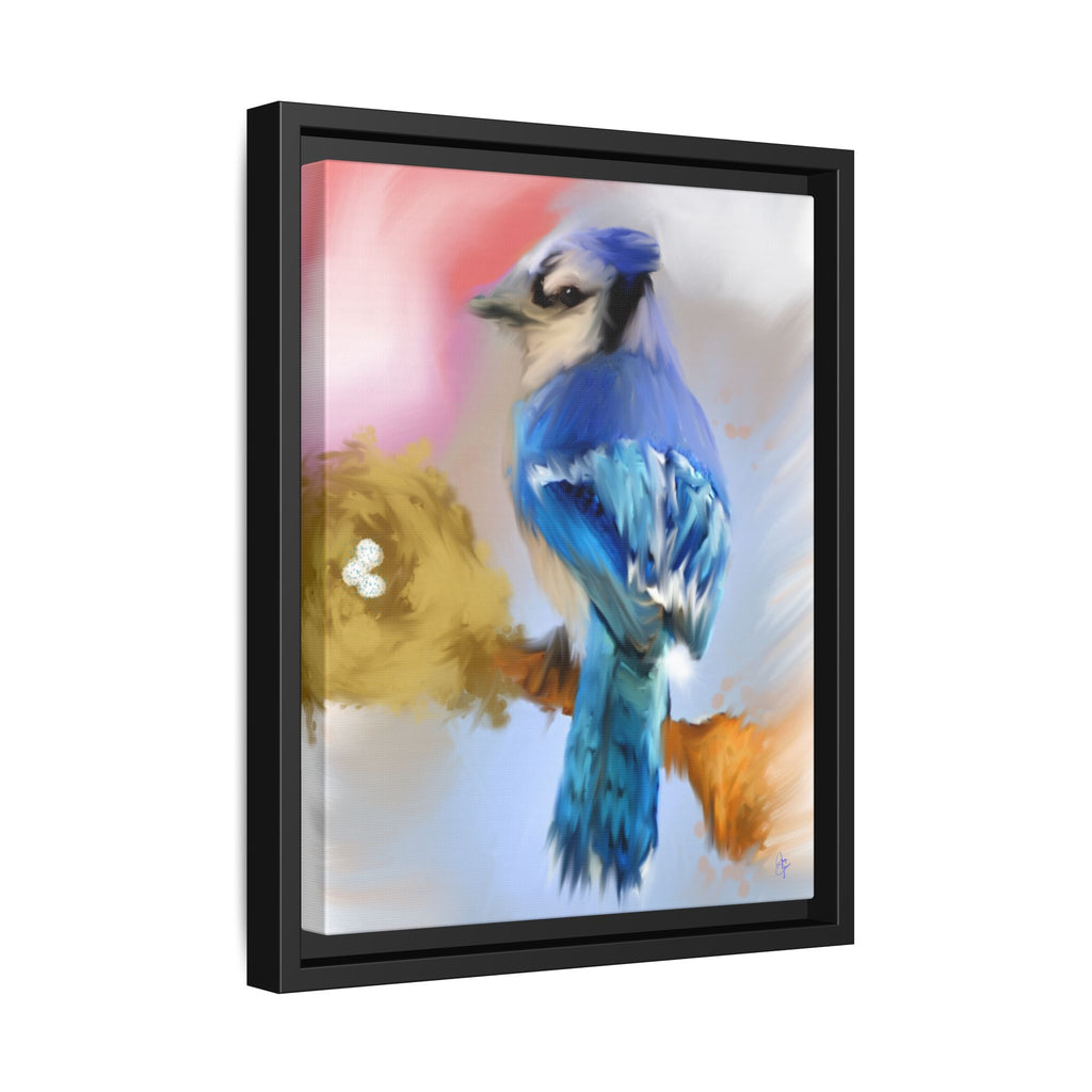 Blue Jay Art Print — Framed Matte Canvas Wall Art
