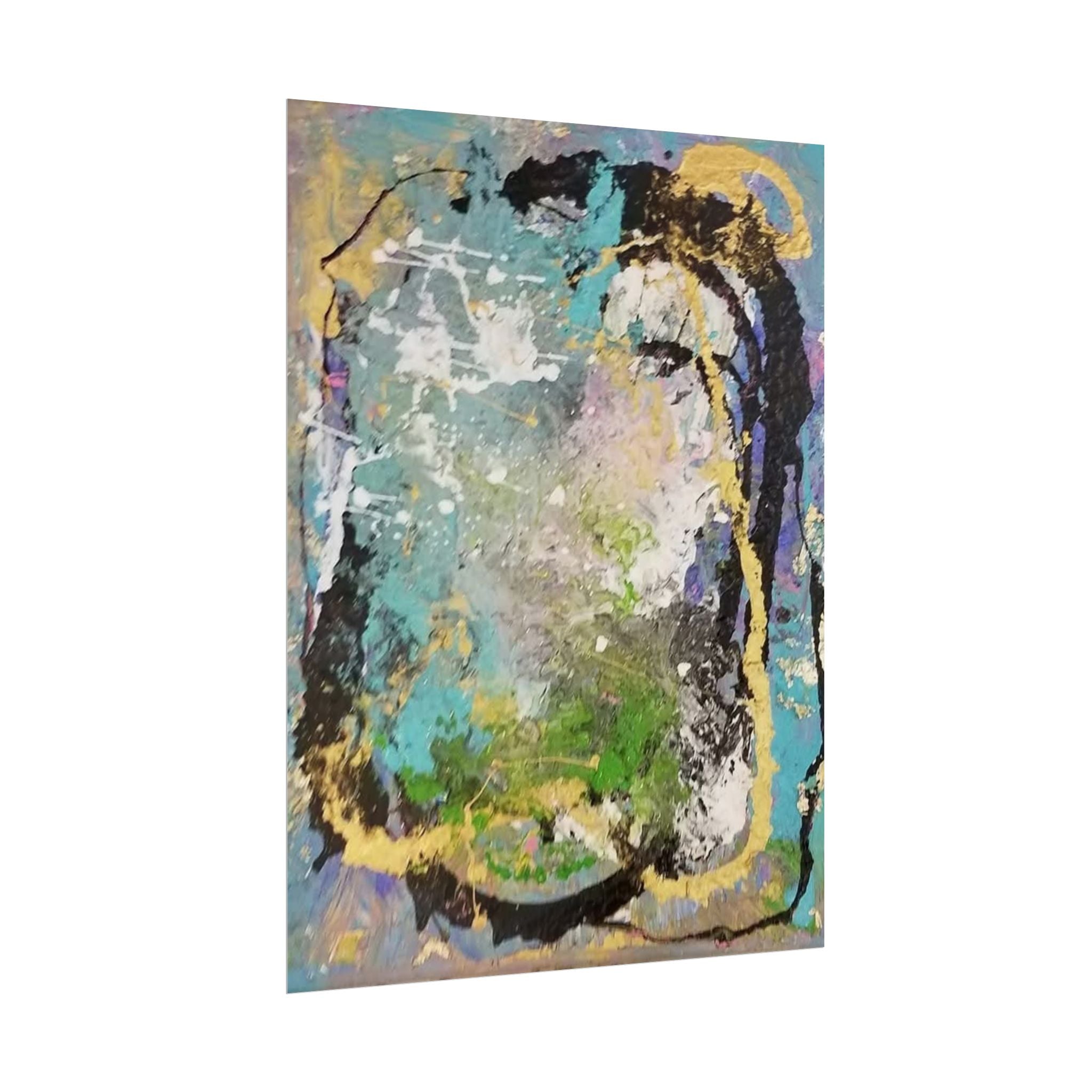 Abstract Color Burst Rolled Poster — "Broken Halo"Contemporary Modern Art Print